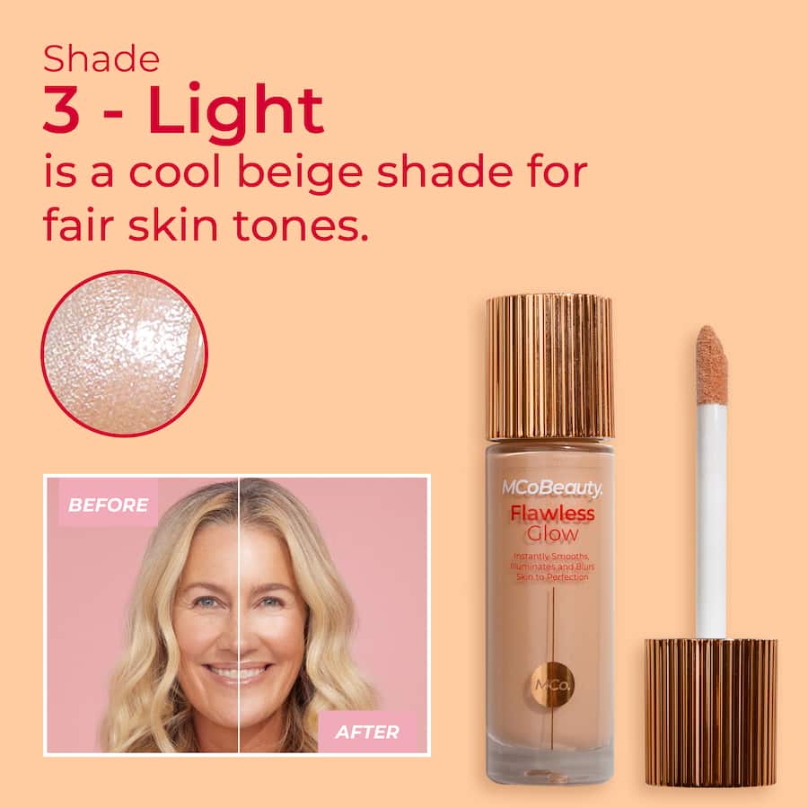 Mcobeauty Flawless Glow Foundation 3 Light 30mL
