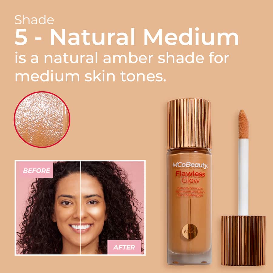Mcobeauty Flawless Glow Foundation 5 Natural Medium