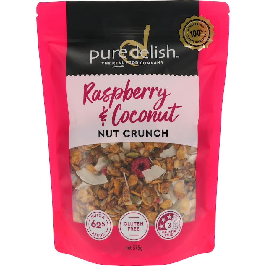Pure Delish Cereal Nut Crunch Raspberry & Coconut