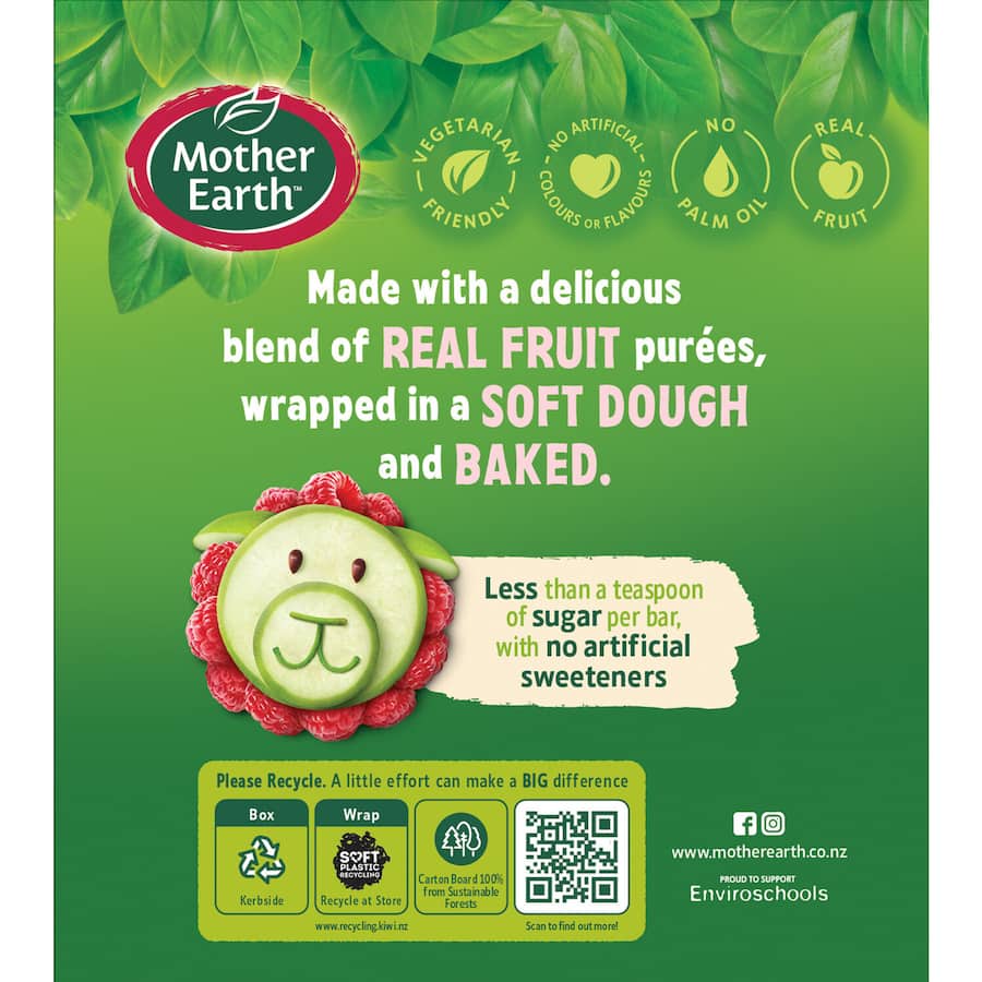 Mother Earth Fruit Sticks Apple & Raspberry 8pk 152g