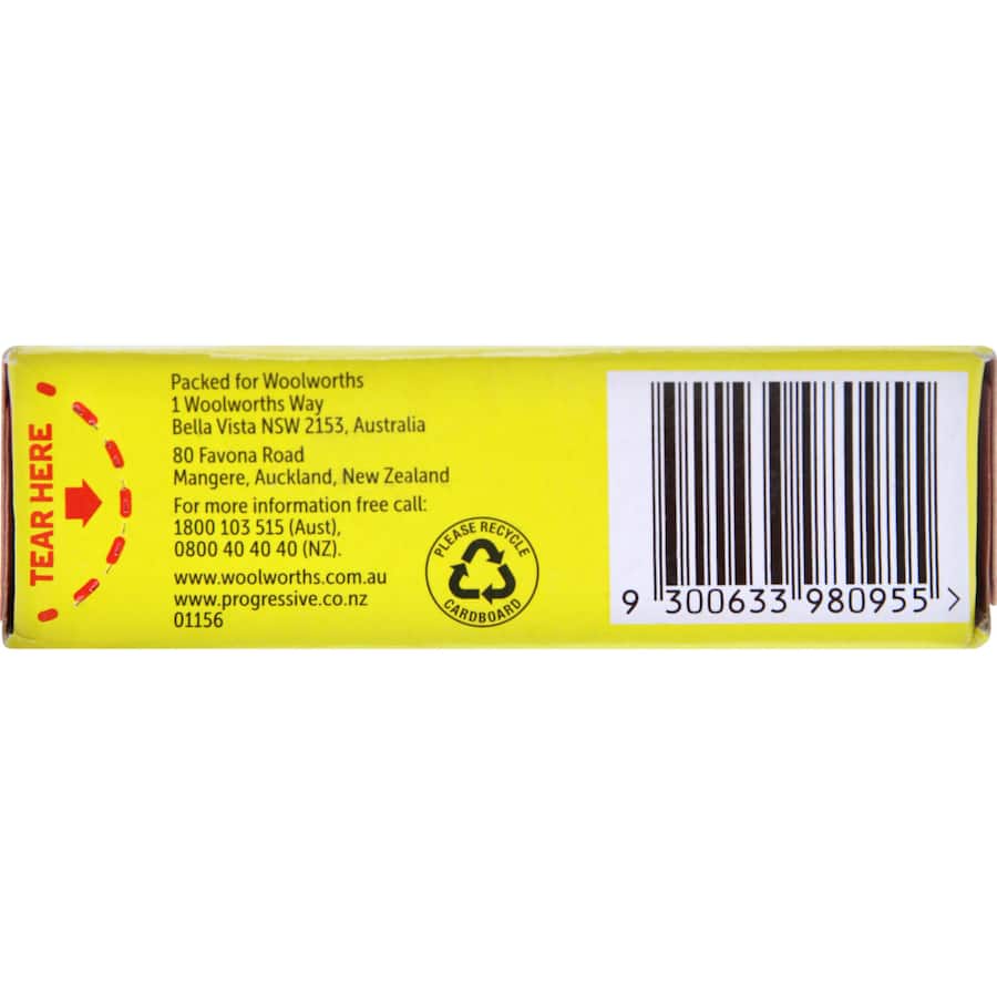 Bright red Woolworths Strawberry Jelly Crystals pack, perfect for creating delicious wobbly desserts with natural flavors.