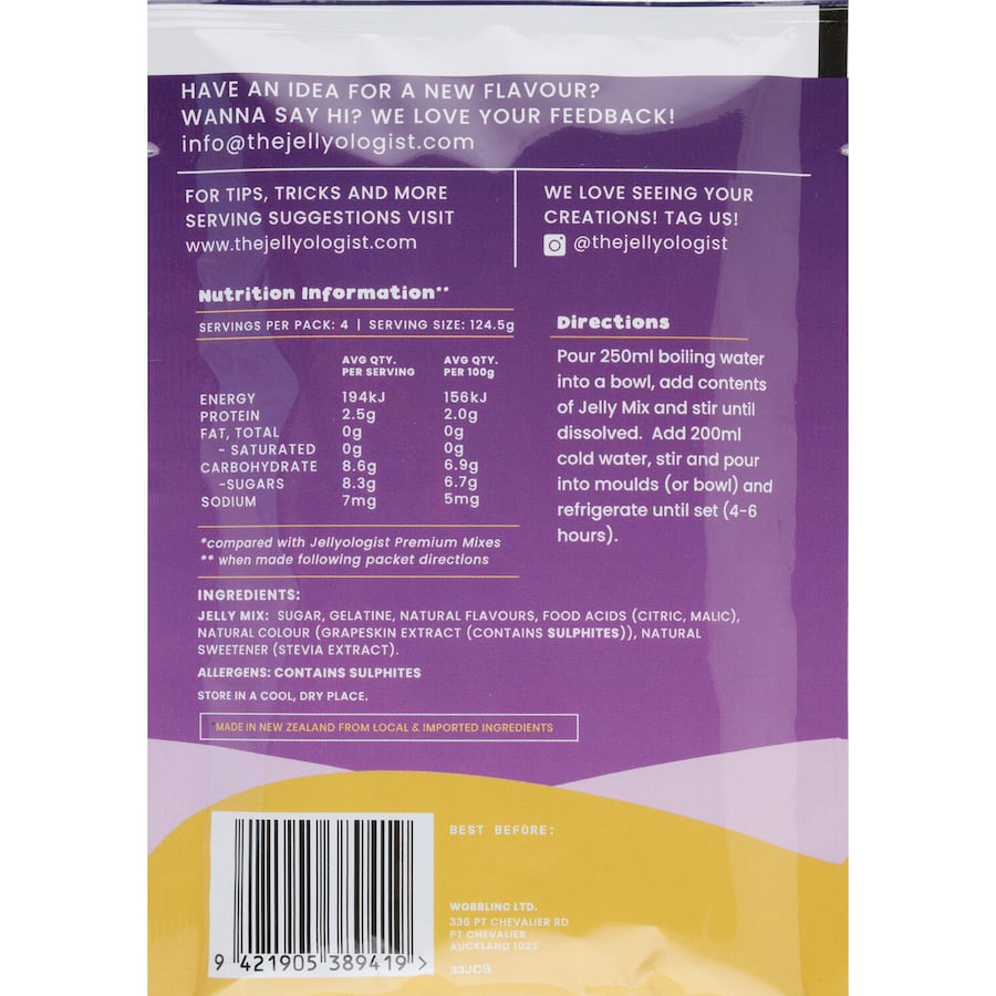 The Jellyologist Jelly Crystals Classic Blackcurrant