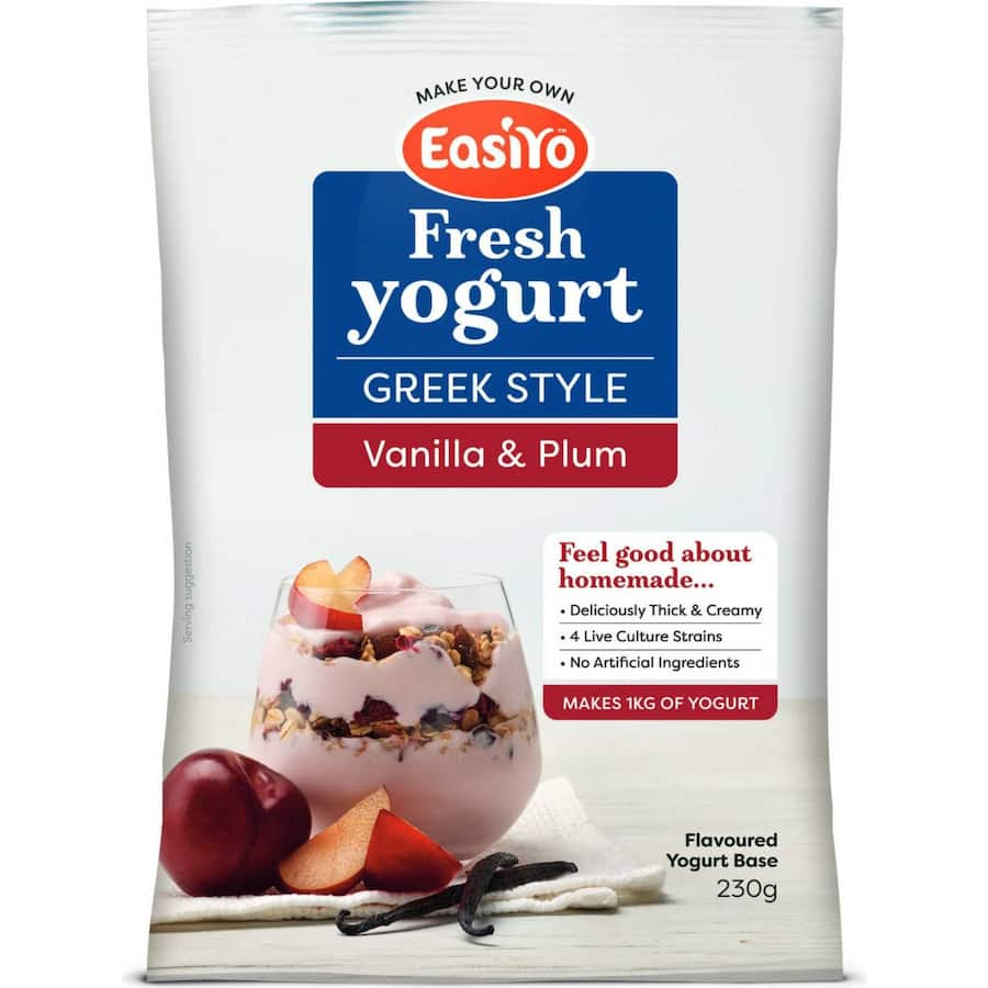 Easiyo Yoghurt Base Greek Style Vanilla & Plum