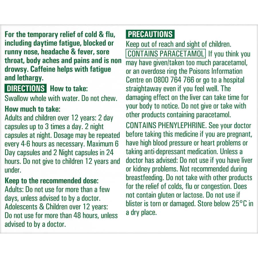 Lemsip Max Day & Night Cold & Flu Capsules 16pack