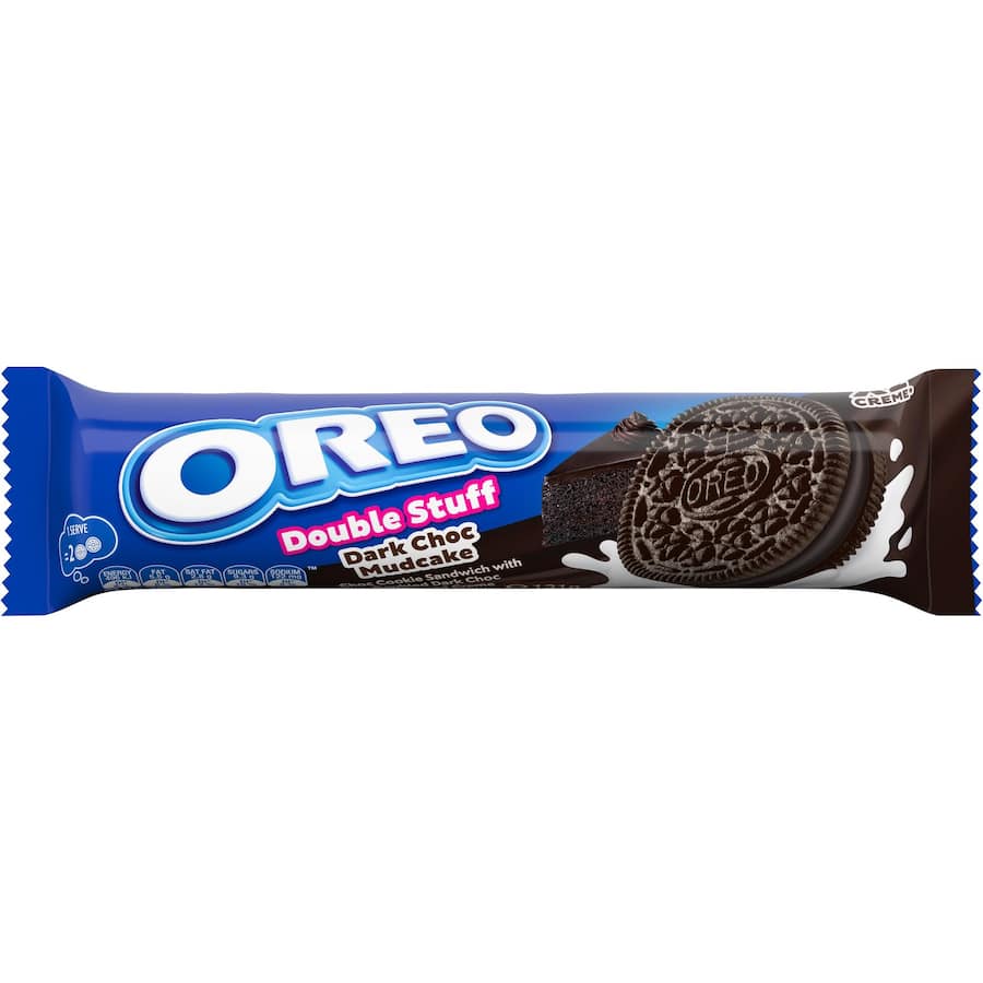 Oreo Creme Filled Biscuits Double Stuff Dark Choc Mudcake 131g