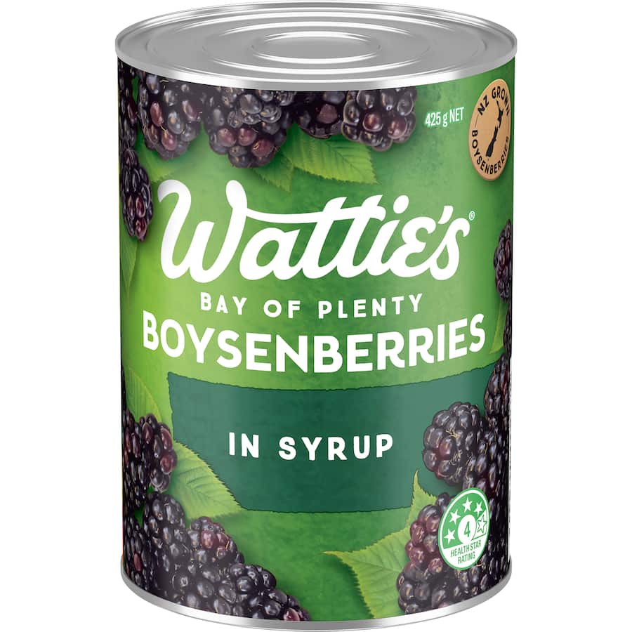 Watties Boysenberries In Syrup Can 425g