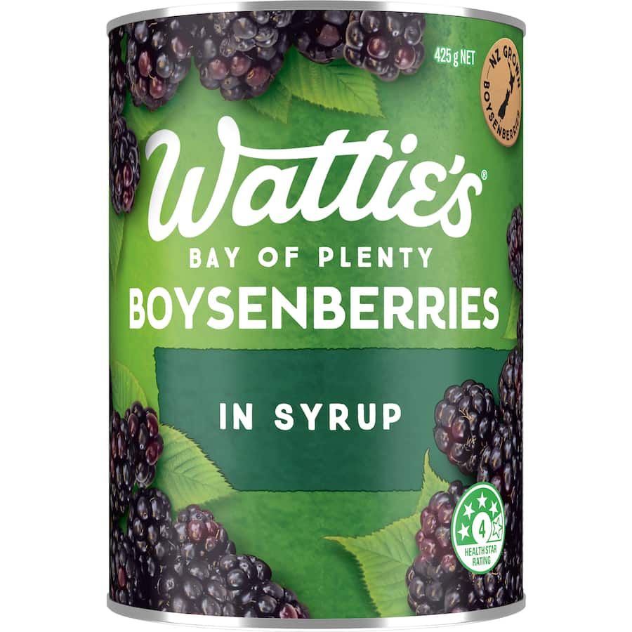 Watties Boysenberries In Syrup Can 425g