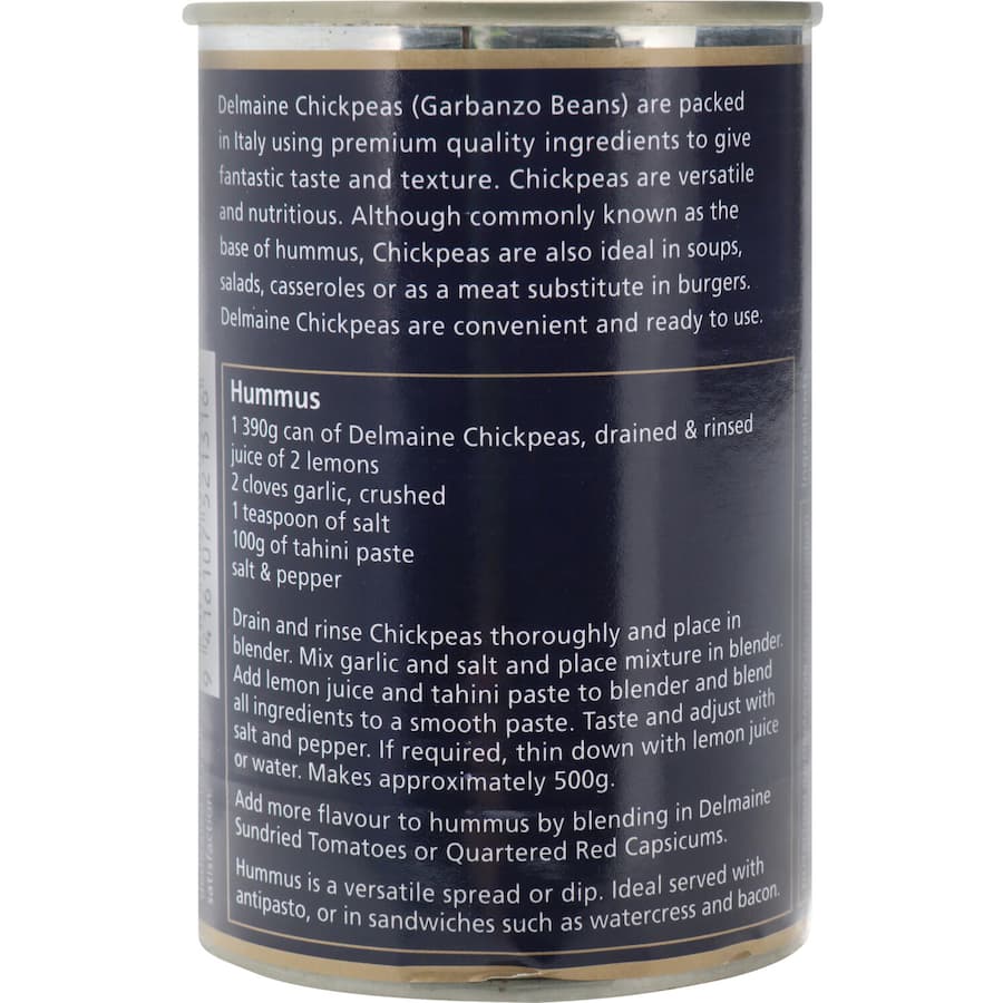 Delmaine Chickpeas Can 390g