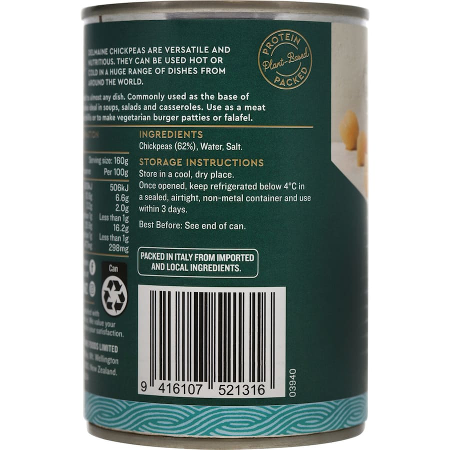 Delmaine Chickpeas Can 390g