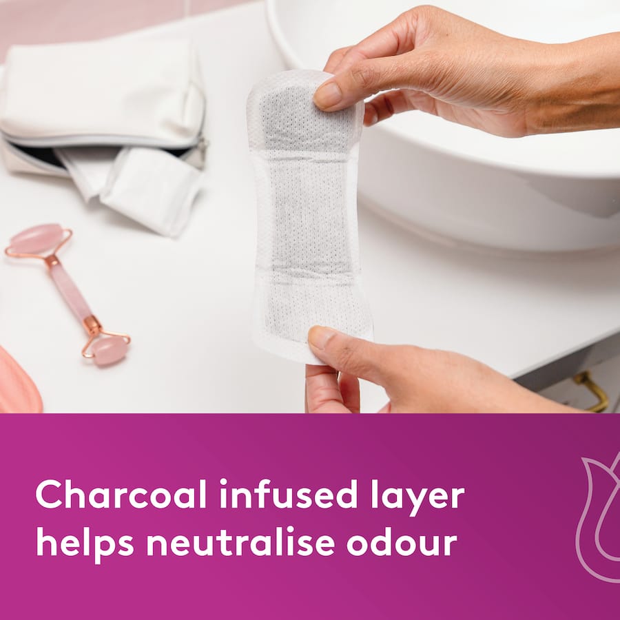 Poise Continence Liner Extra Long provides discreet, reliable protection with advanced odor control and moisture absorption for active women.