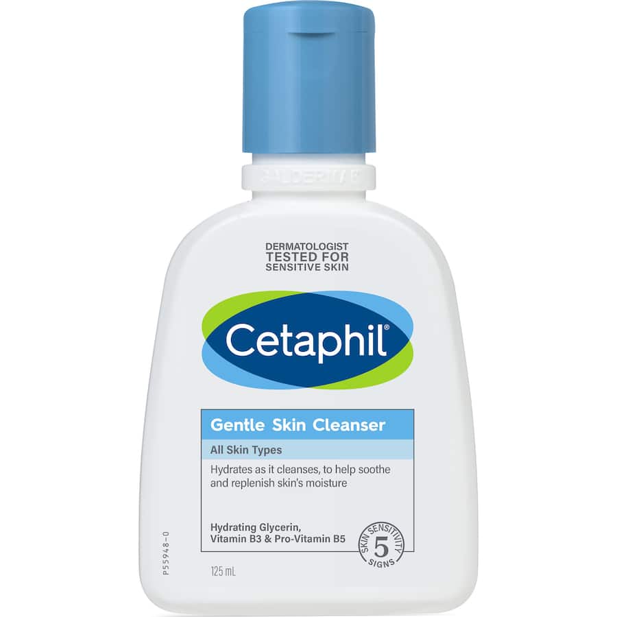 Cetaphil Gentle Skin Cleanser for sensitive skin, hydrating and non-irritating, ideal for daily use and makeup removal.