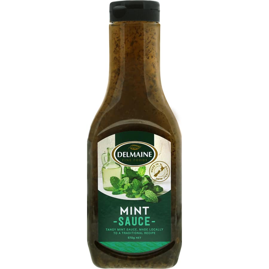 Delmaine Mint Sauce, a versatile New Zealand condiment, perfect for enhancing lamb, poultry, and side dishes.
