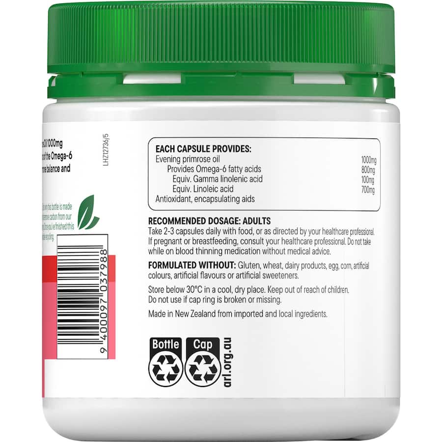 Healtheries Evening Primrose Oil Value Pack 1000mg 180pack