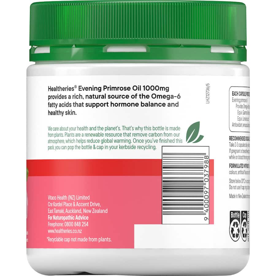 Healtheries Evening Primrose Oil Value Pack 1000mg 180pack