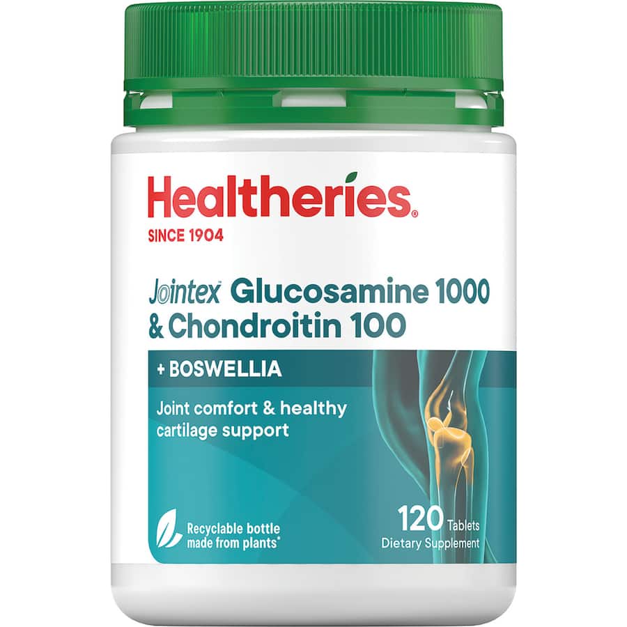 Premium joint supplement featuring glucosamine and chondroitin to alleviate pain and improve mobility for healthier joints.