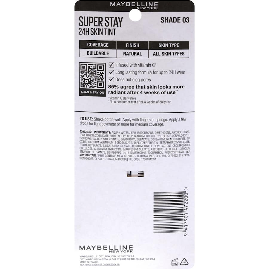 Maybelline Superstay Tinted Facial Serum 03 30mL