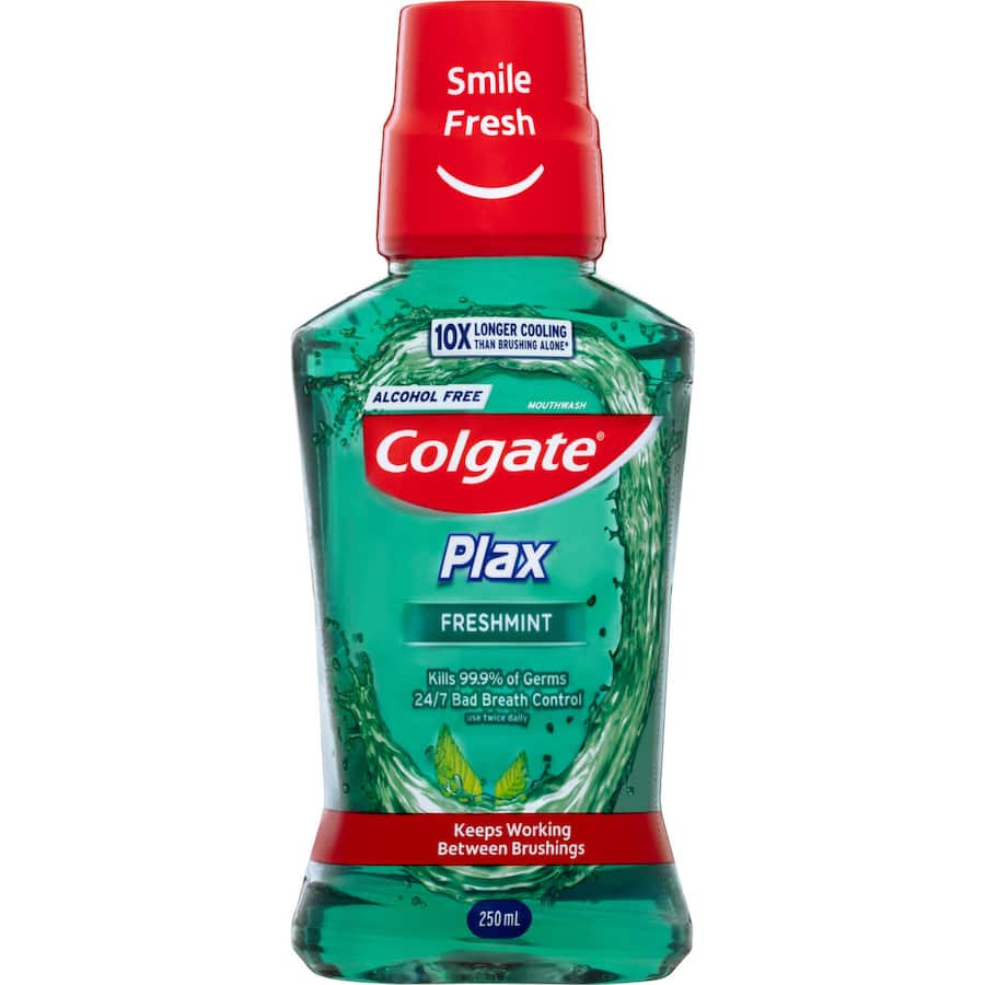 Colgate Plax Antibacterial Mouthwash Rinse Fresh Mint 250mL