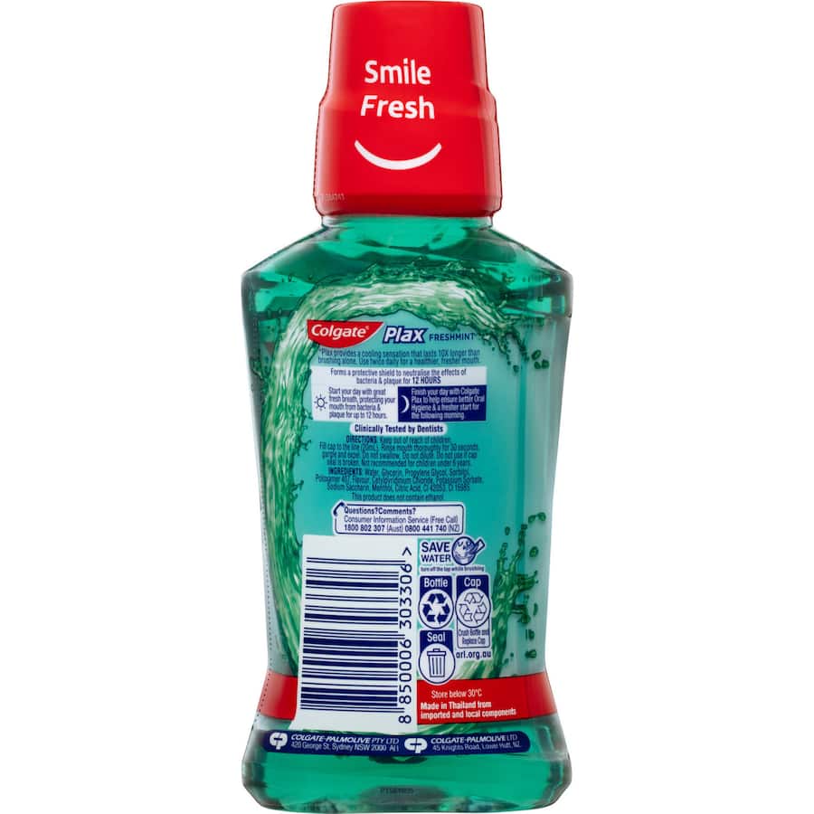 Colgate Plax Antibacterial Mouthwash Rinse Fresh Mint 250mL