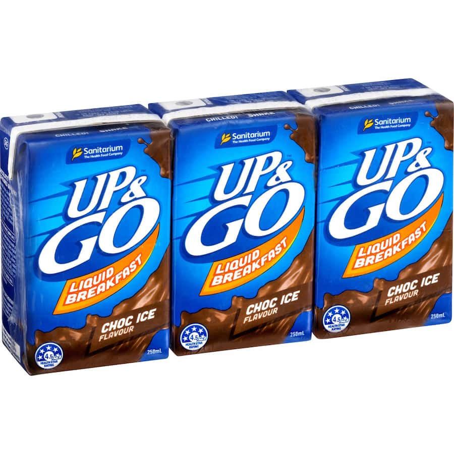 Sanitarium Up & Go Liquid Breakfast Choc Ice 3pk 250mL