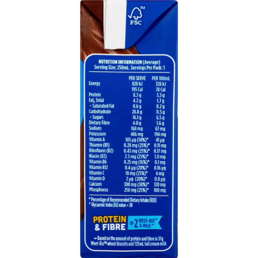 Sanitarium Up & Go Liquid Breakfast Choc Ice 3pk 250mL