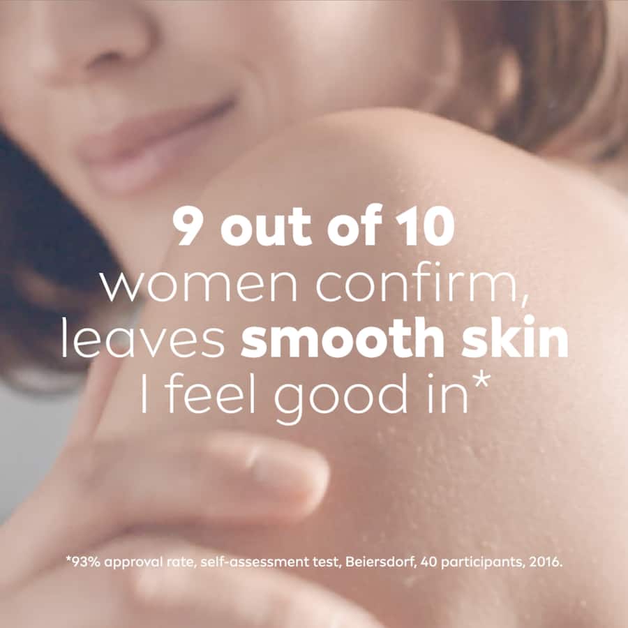 NIVEA Body Lotion Rich Nourishing with almond oil hydrates dry skin for 48-hour moisture and a non-greasy, smooth finish.