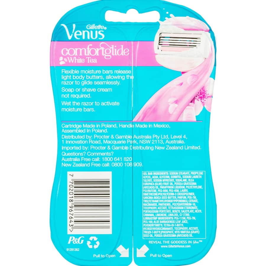 Gillette Venus Comfortglide Razor White Tea 2pack