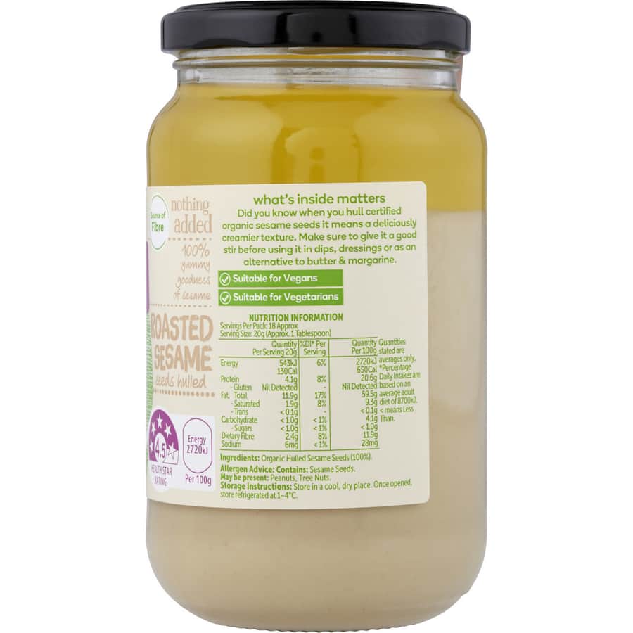 Macro Organic Hulled Tahini 375g