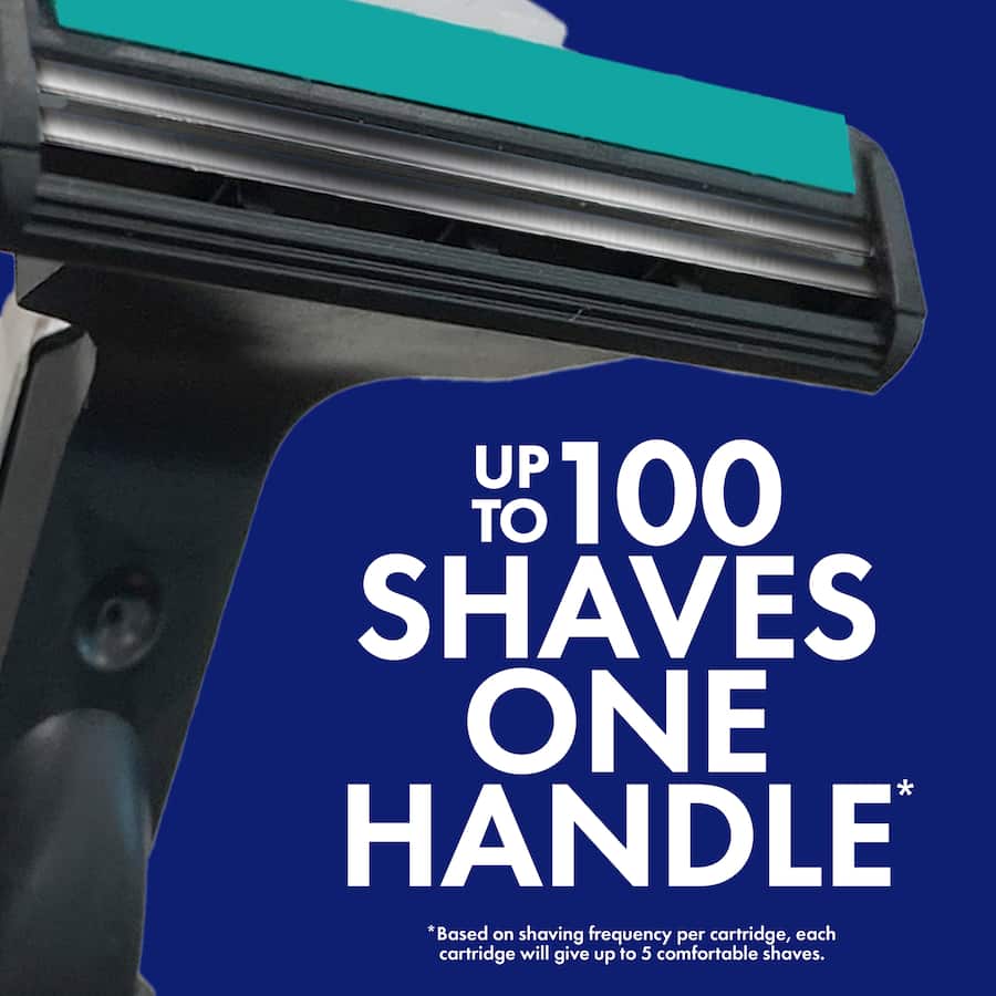 Gillette Solo 2 Razor Handle with 20 precision cartridges, offering a smooth, eco-friendly shave with reduced plastic waste.