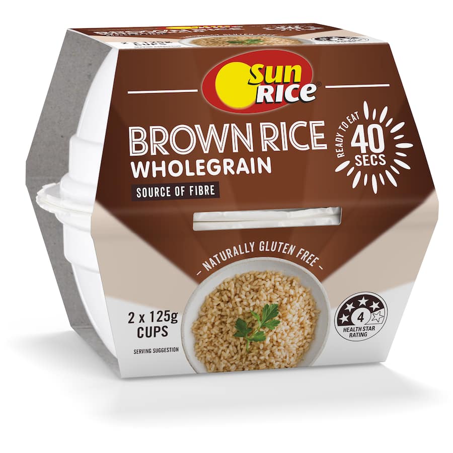 Sunrice Microwave Brown Rice Cup 2 pack 125g