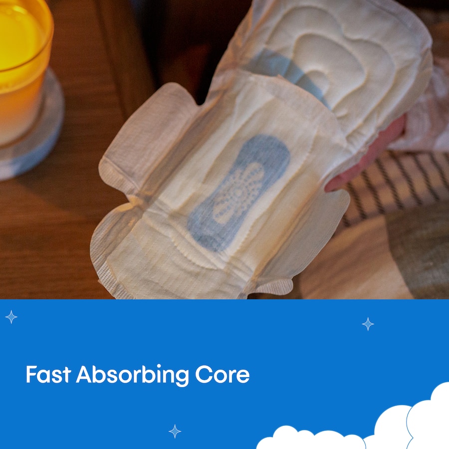 U By Kotex Maximum Protection Pads Over Night Wings 10pack