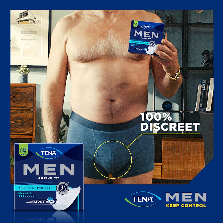 Tena Men Discreet Protection Mens Continence Pads Level 1 Light Protection