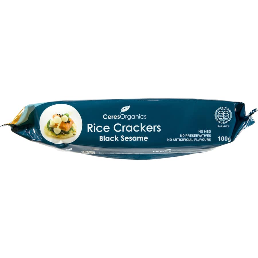 Ceres Organics Rice Crackers Black Sesame