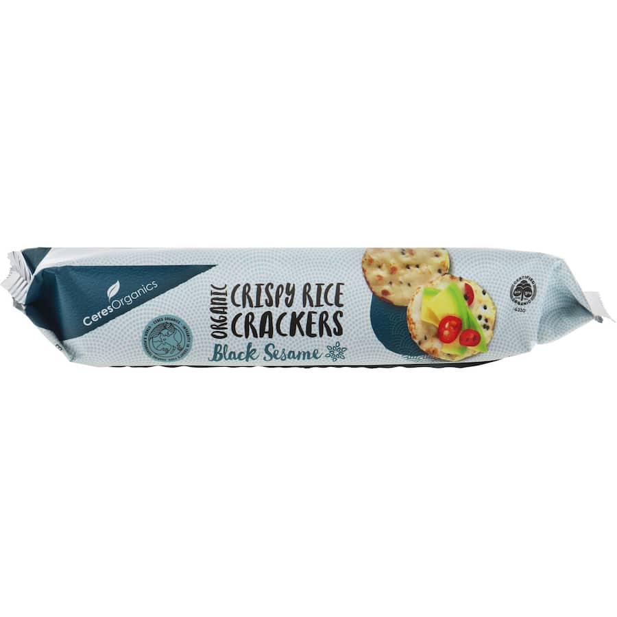 Ceres Organics Rice Crackers Black Sesame