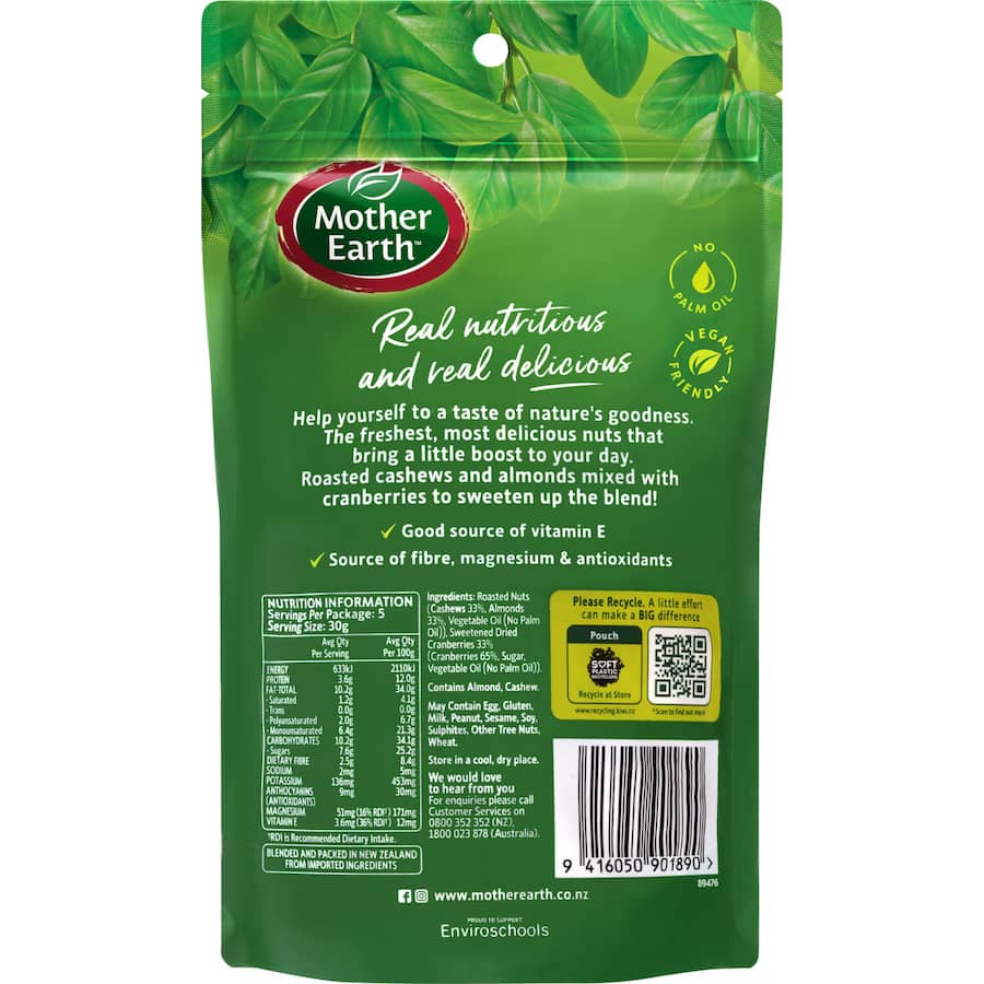 Mother Earth Snack Mix Deluxe Cranberry Mix 150g