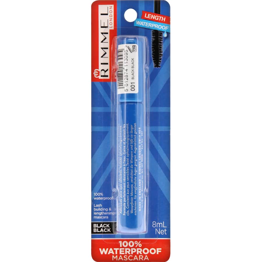 Rimmel Mascara 100% Waterproof Black 8mL