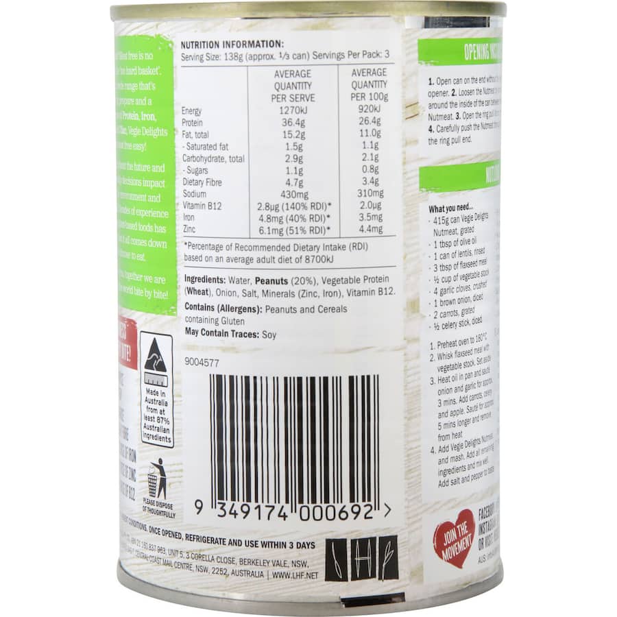 Vegie Delights Meat Alternative Nutmeat 415g