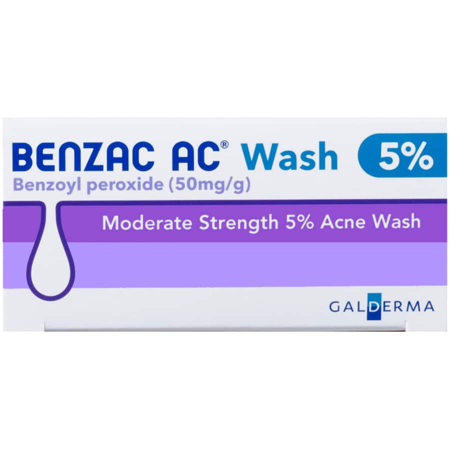 Benzac Ac Cleanser Facial Wash 5% - effective acne treatment that unblocks pores and kills bacteria for clearer skin.