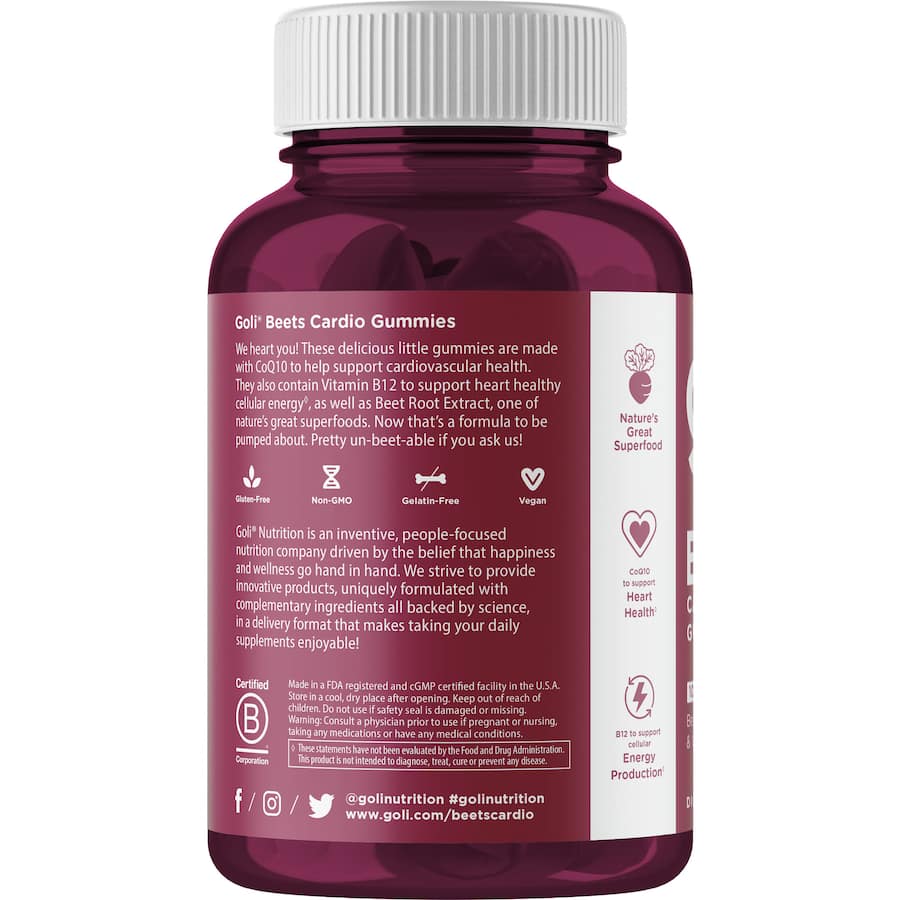 Goli Nutrition Beets Cardio Gummies 60ea
