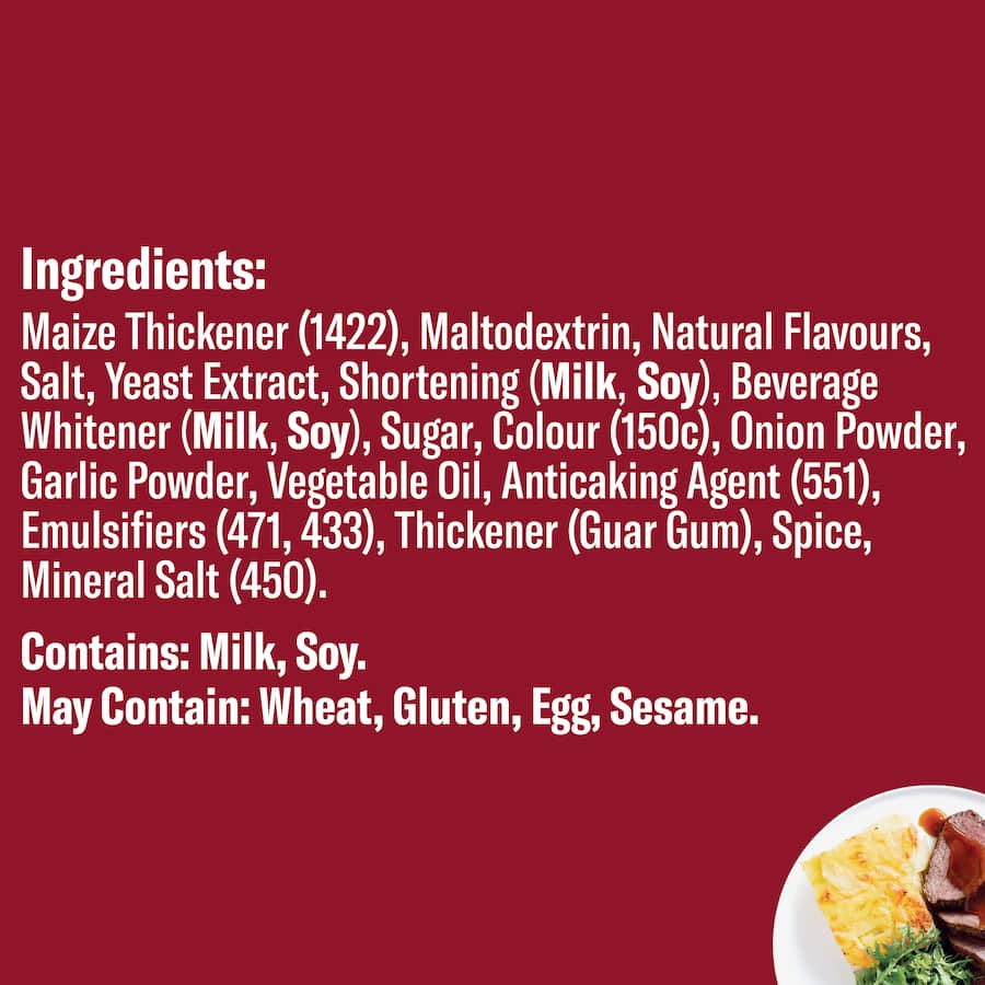 Wattie's Instant Gravy Mix Traditional, a premium savory gravy for enhancing meats and sides with rich New Zealand flavor.