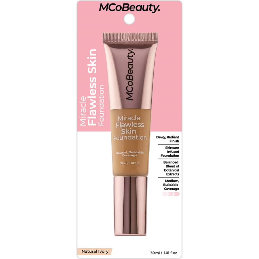 Mcobeauty Miracle Flawless Foundation Natural Ivory 30mL