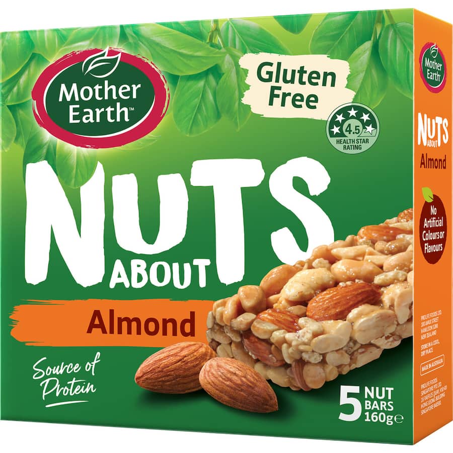 Mother Earth Nuts About Muesli Bars Almond