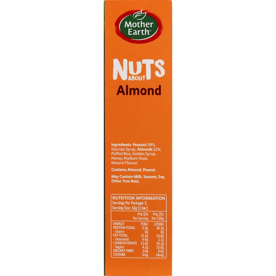 Mother Earth Nuts About Muesli Bars Almond