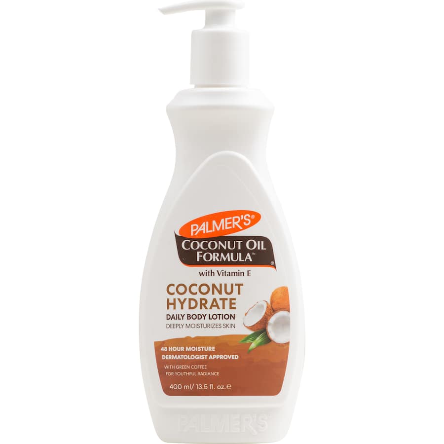 Palmer's Coconut Hydrate Body Lotion, a nourishing formula for silky, hydrated skin with 48-hour moisture and rich coconut oil.