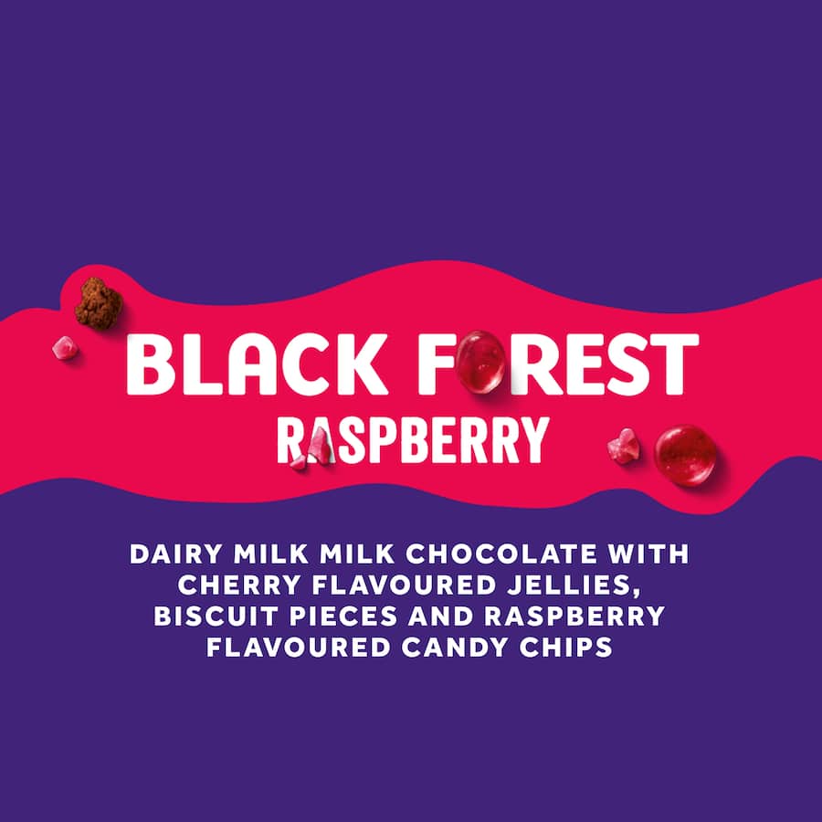 Cadbury Dairy Milk Chocolate Block Black Forest Raspberry Large block 330g
