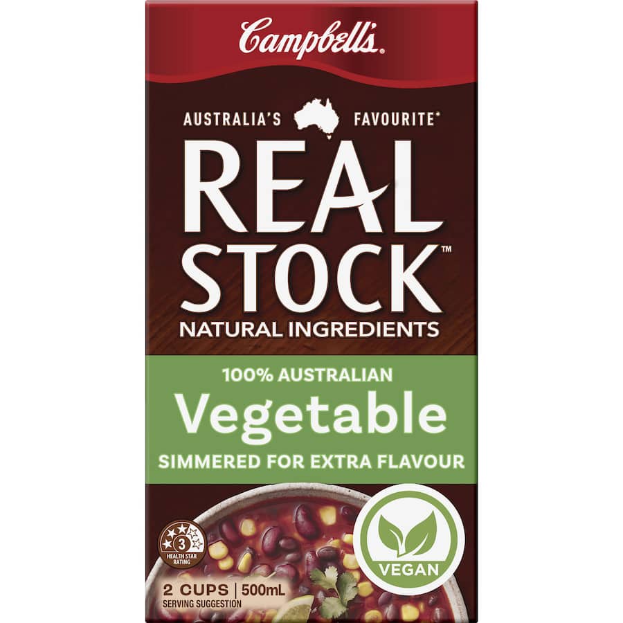 Campbells Real Stock Vegetable Stock Liquid Carton 500mL