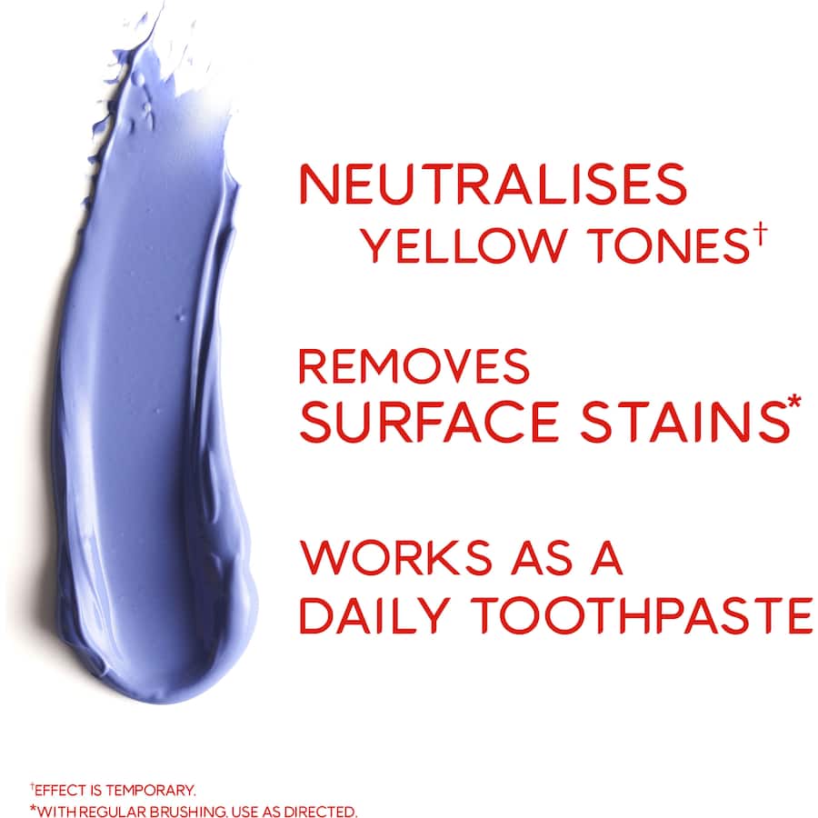 Colgate Optic White Purple Toothpaste with micro-polishing technology for brightening teeth and removing stains, 100g size.
