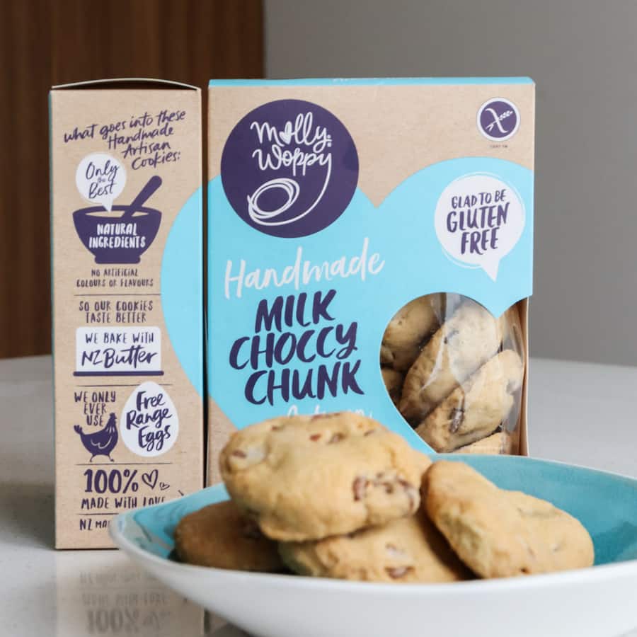 Molly Woppy Gluten Free Biscuits Milk Choccy Chunk 185g