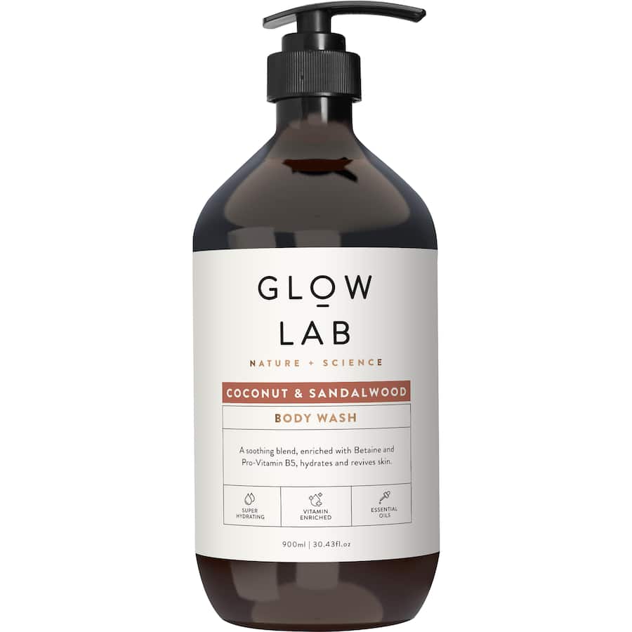 Glow Lab Body Wash Coconut And Sandalwood Pump 900mL