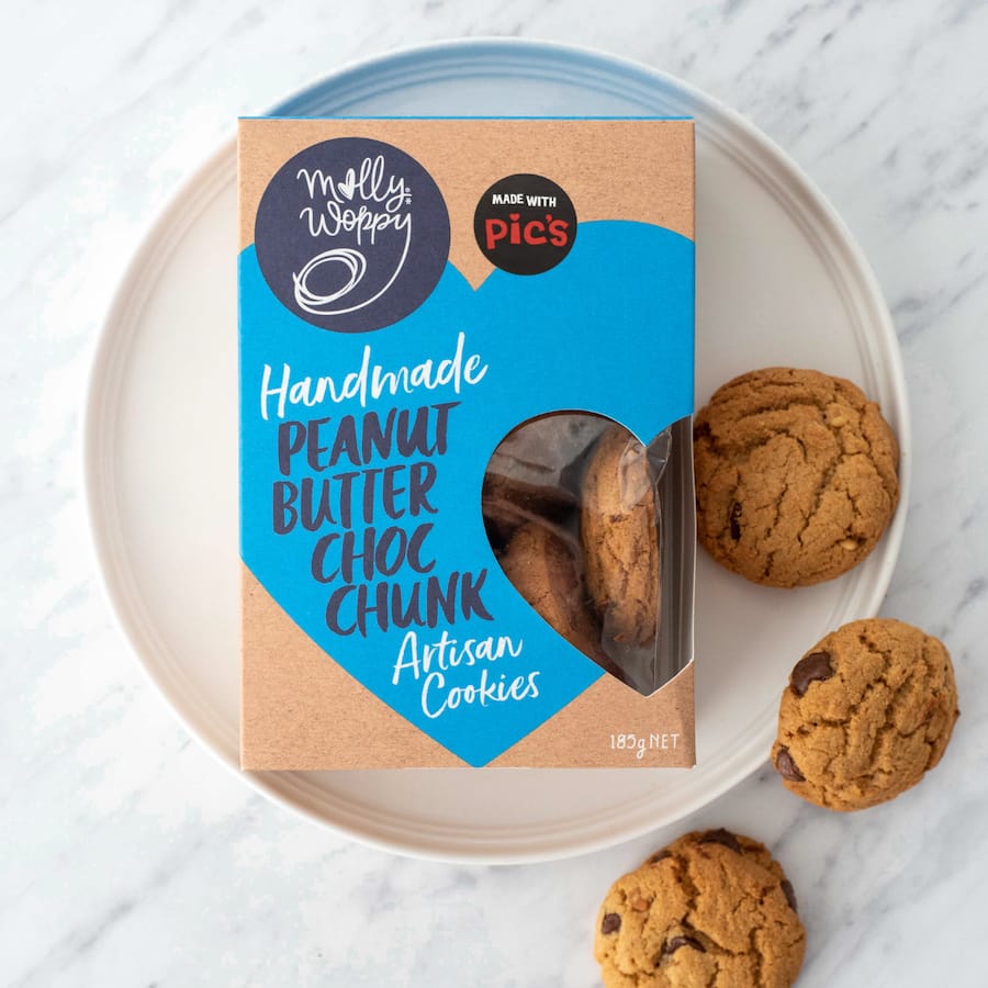 Molly Woppy Cookies Peanut Butter Choc Chunk 185g