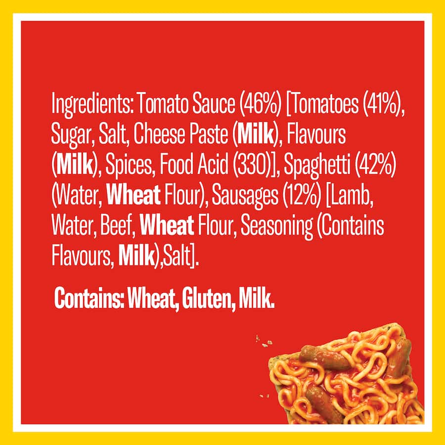 Watties Spaghetti With Sausages Can 420g